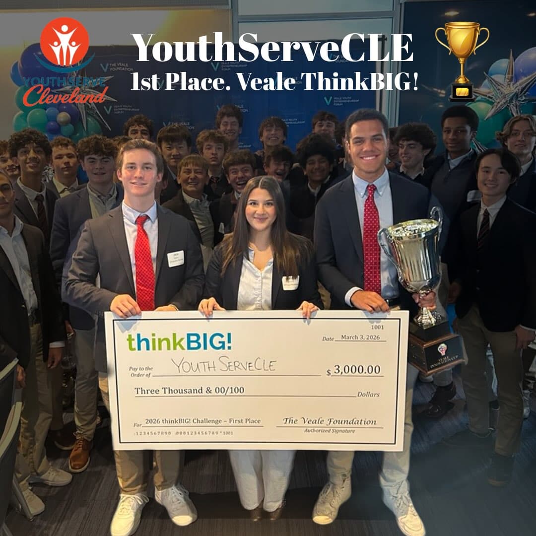 YouthServeCLE: 🏆 BIG WIN FOR YOUTHSERVE, 1st place at the Veale Foundation thinkBIG! Pitch Contest!